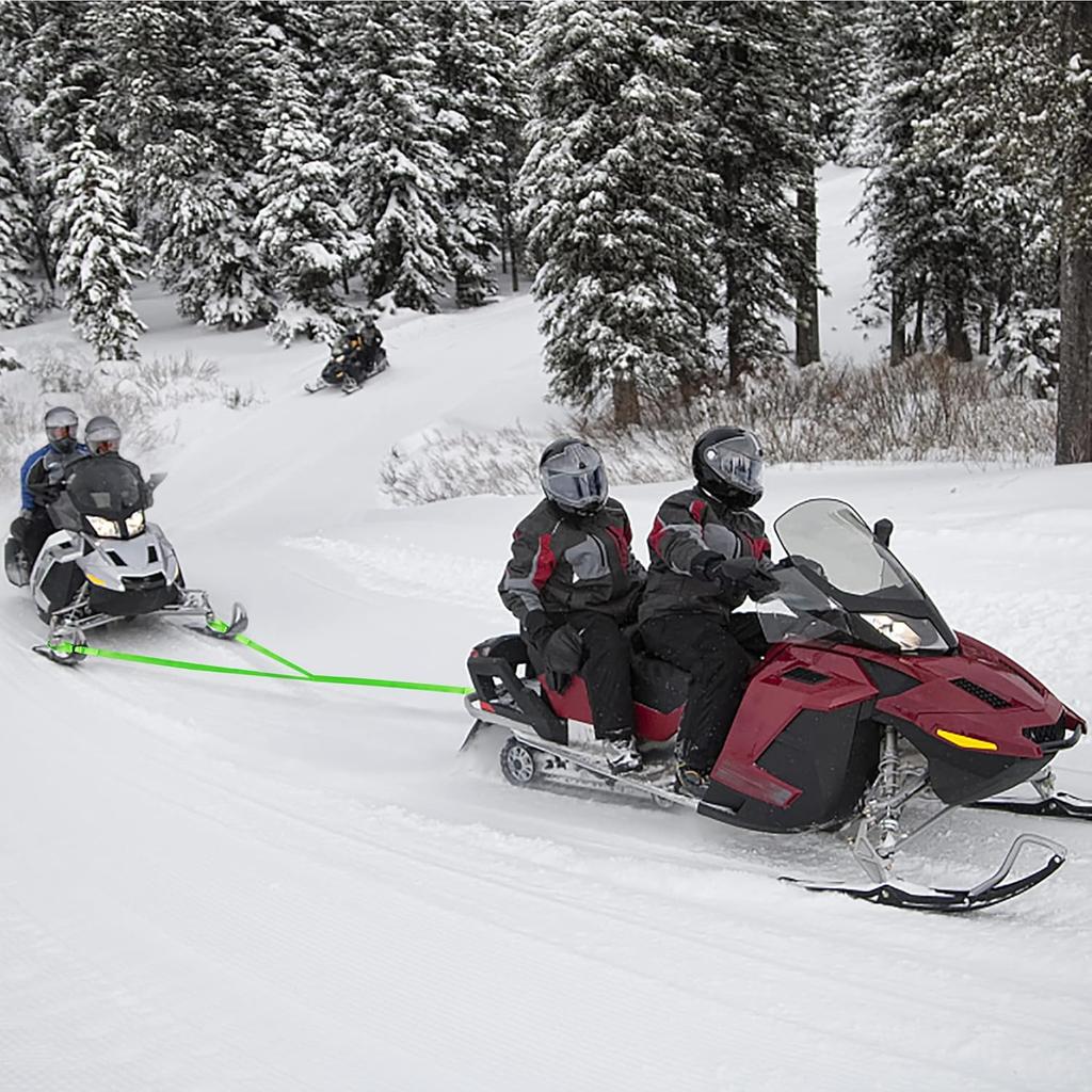 Moonoom 17.5Ft Heavy Snowmobile Tow Strap With Two Hook,400Kg Break Strength Reinforced Emergency Off Tow Rope,Snowmobile Accessories,Safety Kit For