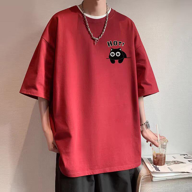 Men's Trendy Short-Sleeve T-Shirt: New Summer Style, Loose Fit, Versatile American Brand Casual Tee