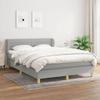 Exclusive House - Bed Slat Base with Mattress Light Grey 140x200cm Fabric