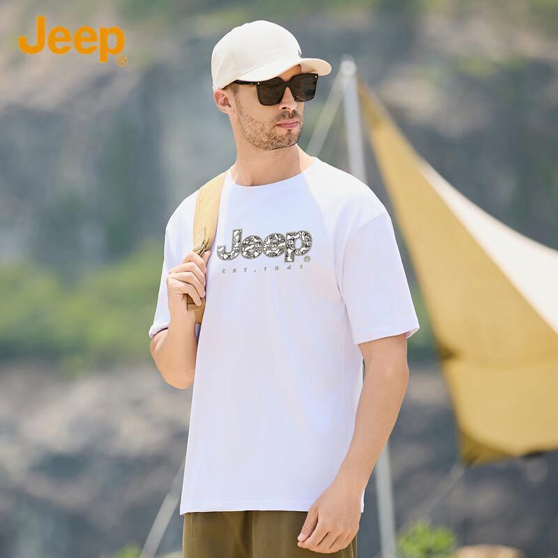 JEEP Men s 100% Cotton Short Sleeve T-Shirt L