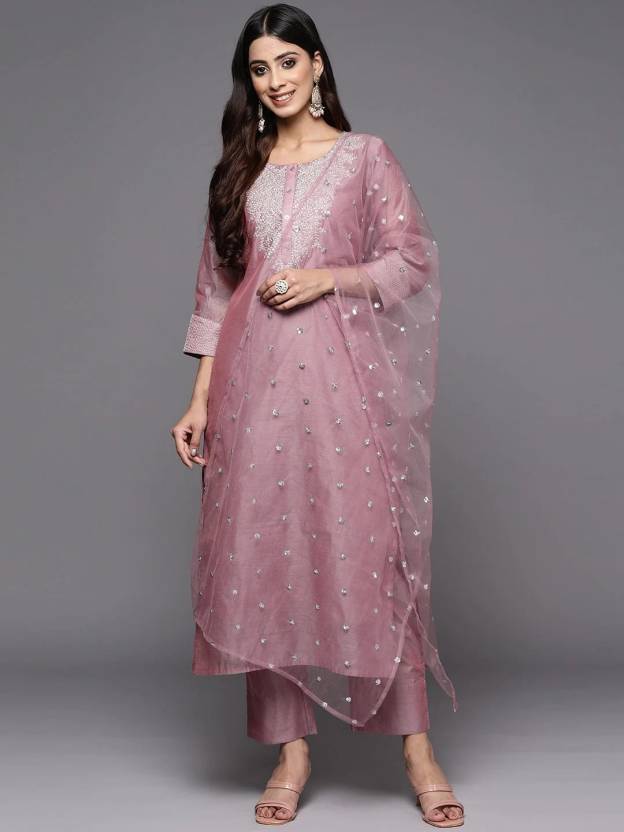 Indyjski projektant kobiet Kurti Salwar Suit Party Wear Bollywood Top Tunika Kurta Spodnie Dupatta Set Dress