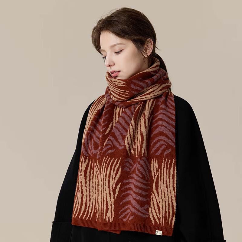 

JIUMU Maillard Style Thickened Wool Scarf One Size