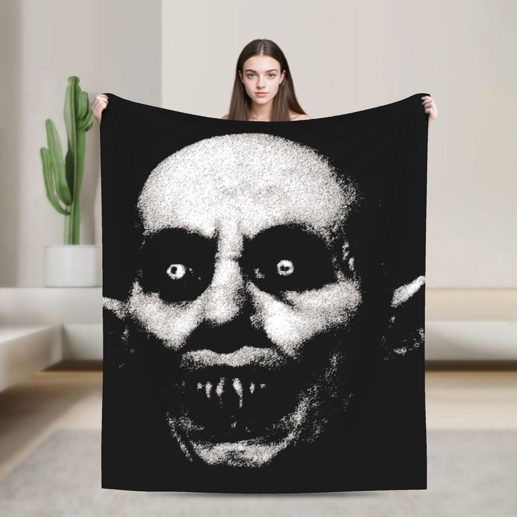 Masquerade Clan Nosferatu Revised Knitted Blankets Flannel  Super Warm Throw Blankets for Airplane Travel Bedspread