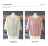 New Chinese Style Seven-Sleeve Top for Women - Summer Plus Size Shirt for Middle-Aged and Elderly