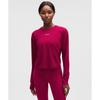 Lululemon Jersey Training Long Sleeve Shirt  Wordmark Berry Rumble