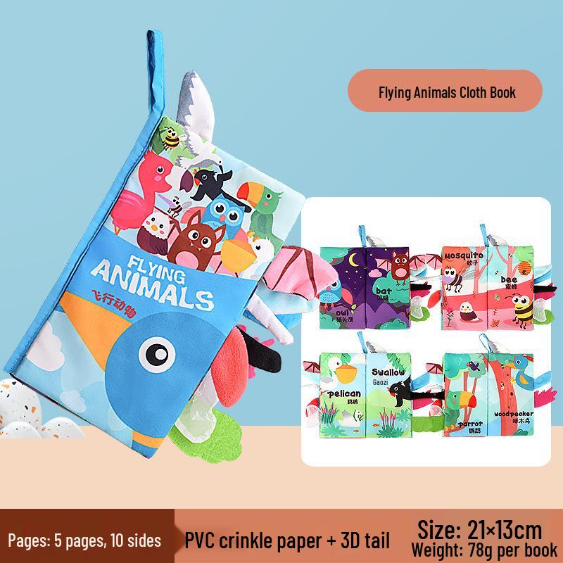 Cross-border Tear-Resistant Children's Cloth Book: Crinkle Paper Educational Toy for Early Childhood Development