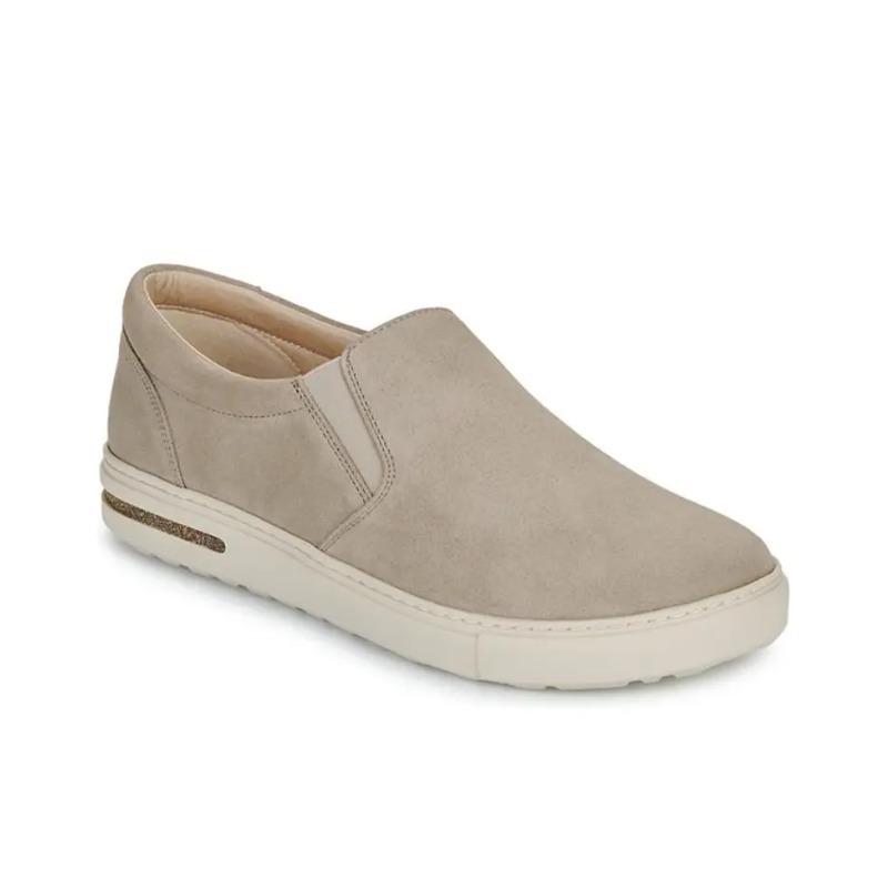 Birkenstock Leather Round Toe Slip-On Low Top Sneakers Men s Beige 1028563 37