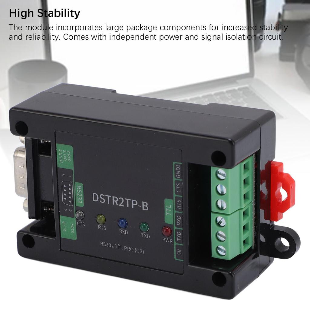 Módulo Conversor de Porta Serial RS232 TTL Isolado Industrial Módulo Adaptador DB9 Macho para TTL RS232