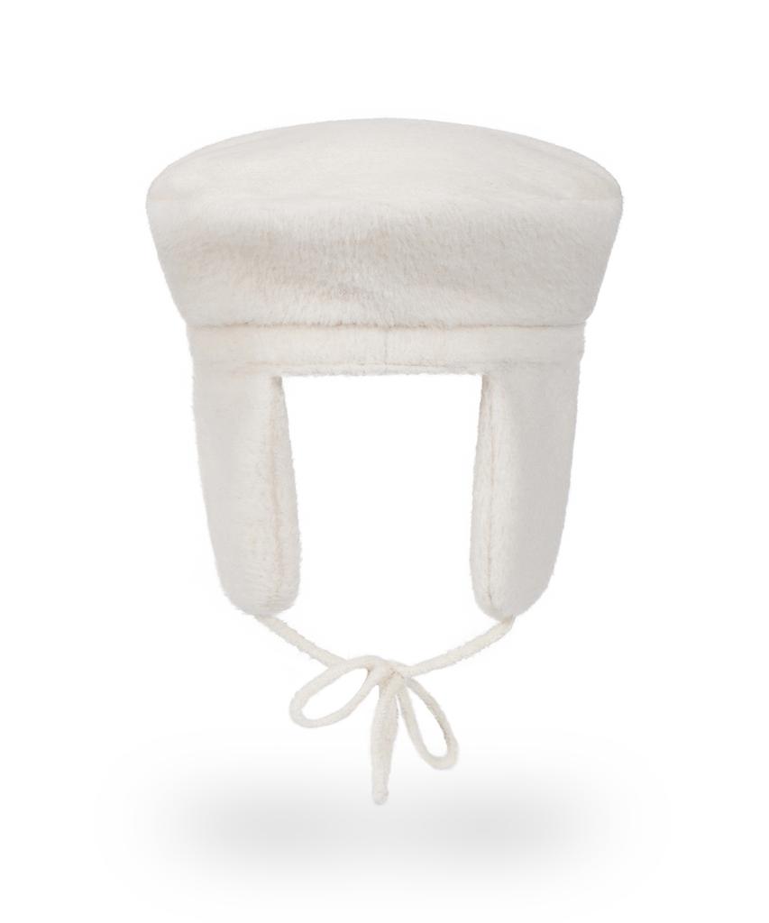 Bajal Va Studded Fly Wool Beret Ivory