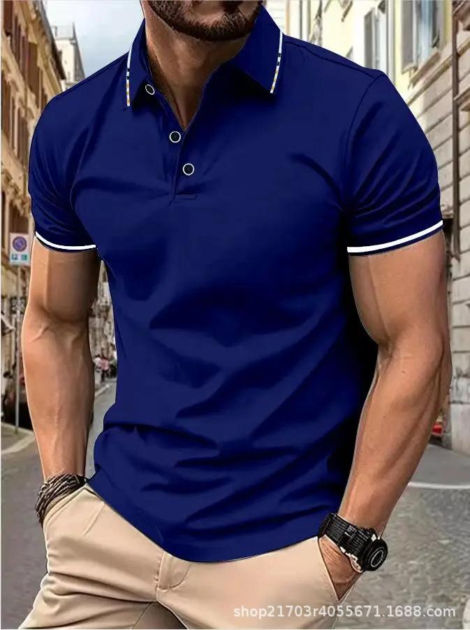 Men's Short Sleeve Polo Shirt, Slim Fit Casual Top, Comfortable & Versatile