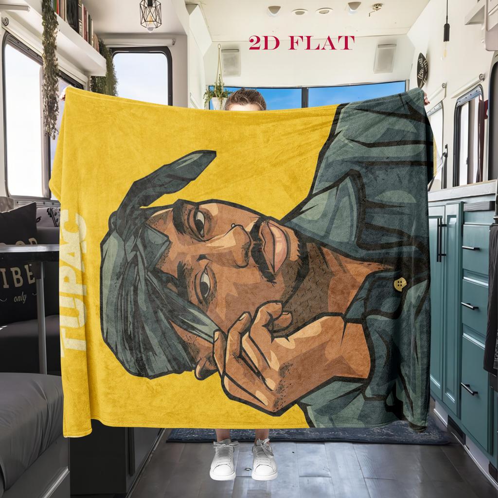 Faith Reflection: 2Pac's Spiritual Journey Blanket Camping Trip Blanket Machine Washable Sheet Air Conditioning Blanket