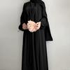 Women's Muslim Robe Solid Color Two-piece Long Dress