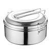 Stainless Steel Round Lunch Box with Divider