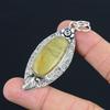 Oval Natural Polychrome Jasper Wedding Wife Engagement Pendant Sterling Silver