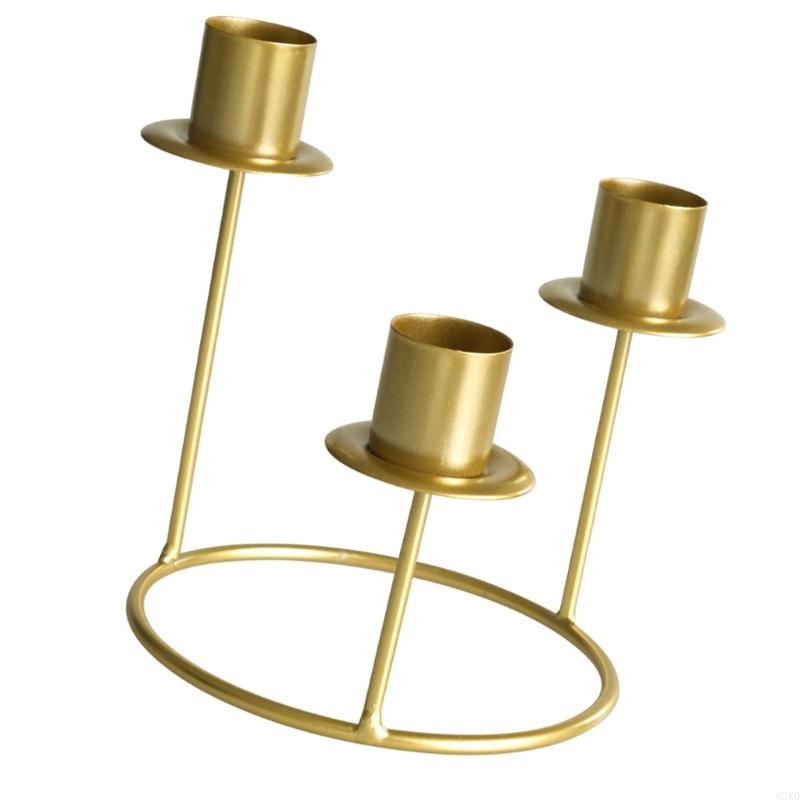 62KD 3 Head Nordic Metal Holder Pillars Candlesticks for Table Centerpieces