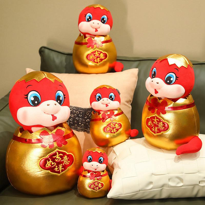 Adorable Plush Snake Toy For Year Of The Snake Celebrations Soft And Cuddly Design