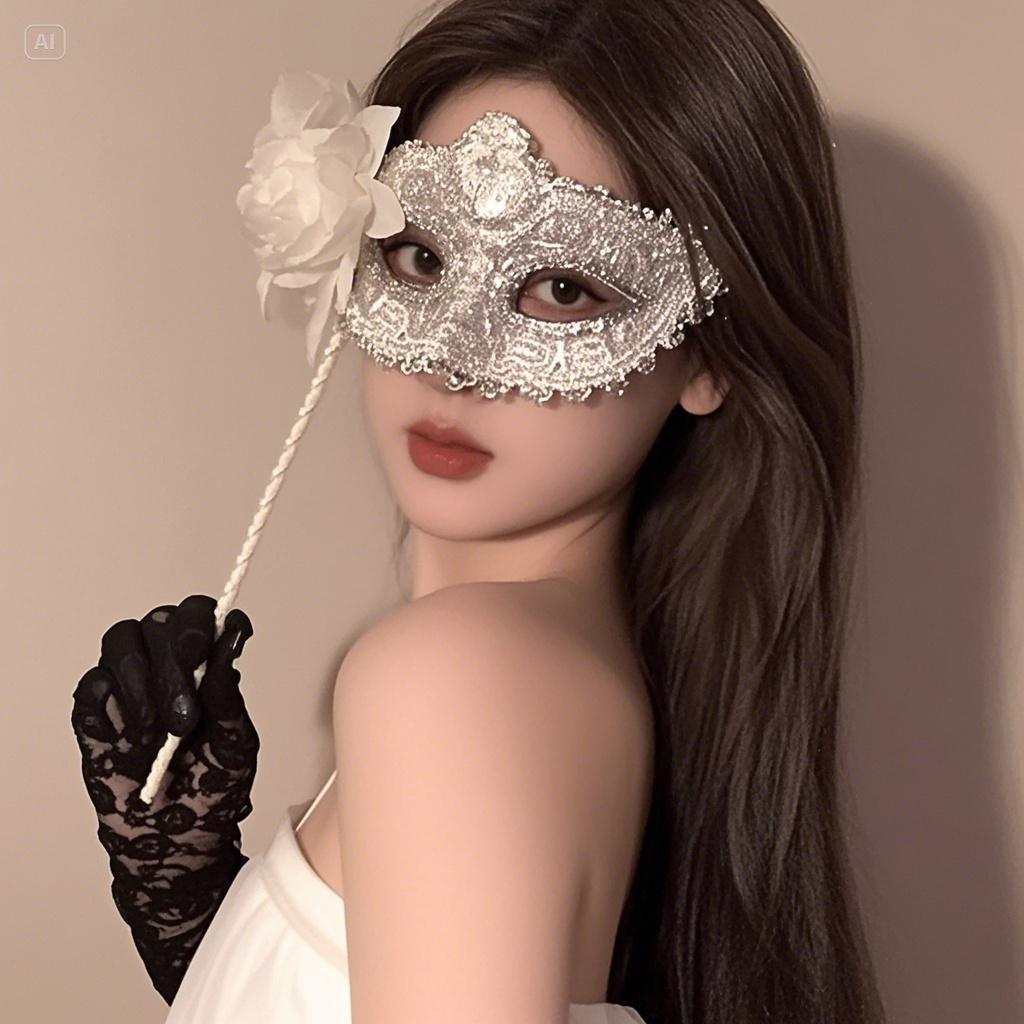 Maskerade-Halbgesichts-Augenmaske im antiken Stil - Perfekt für Make-up-Partys, Beauty-Verkleidungen und lustige Veranstaltungen