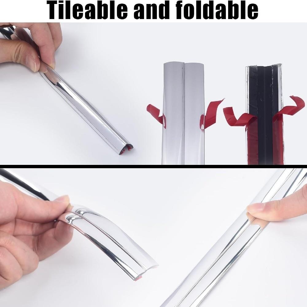 1pc 1m/2m/3meters/5mX2cm Flexible Peel and Stick Corner Trim Inside Corner Trim Outside Corner Molding Baseboards Floors Borders
