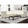 Day and Night - Day and Night Chesterfield 5 Seater Corner Sofa White Faux Leather