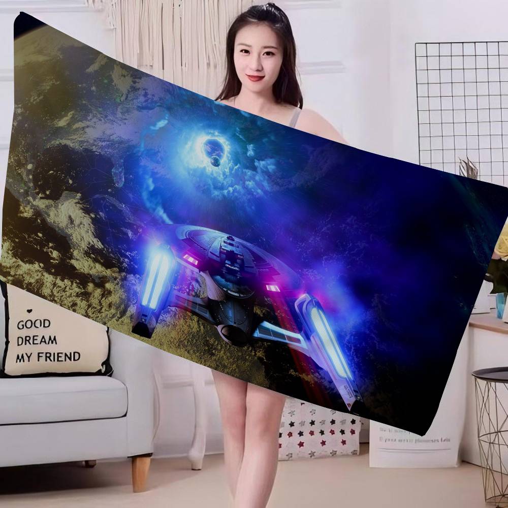 

Star T-Treks Big Microfiber Beach Towels Quick Dry Towel Sand Beach Towels Pool Towel for Travel Swim Pool Yoga W30*H60(CM)
