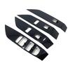 For Jaguar E-Pace 2017 2018 2019 Carbon Fiber Look Car Armrest Handrail Inner Door Window Glass Switch Panel Cover Trim Frame 4p