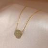 Hetian Jade Necklace ins Style Niche Design Sense Clavicle Chain Fashion Versatile Necklace Women