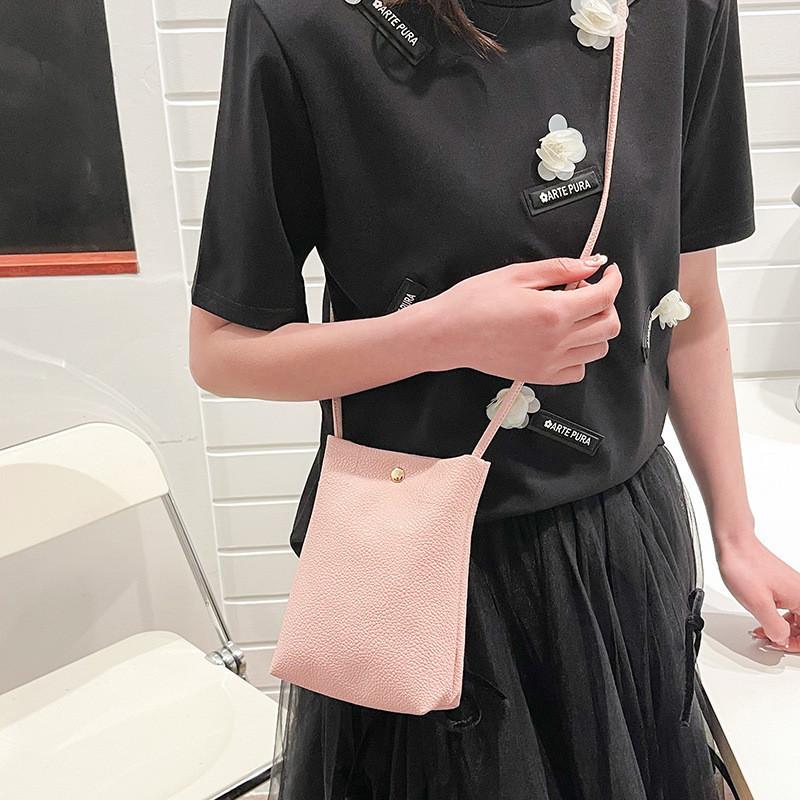 Trendy Mini Crossbody Bag 2022 Spring Fashion Simple Pure Color Small Square Bag