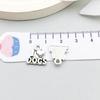 Set di 100 Ciondoli Gatto Farfalla Luna Argento Antico per Braccialetti e Collane Fai da Te