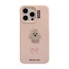 Ins Bow Embroidered Puppy 16 Mobile Phone Case Apple 17 Anti-fall Iphone15pro Max Suitable for 13 Sweet Girls
