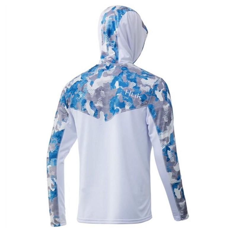 Men's Fishing Clothes HUK Long-sleeved Hooded UPF50 Sun Protection UV Breathable Quick-drying