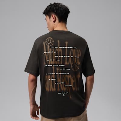 Jordan Brooklyn T Shirts Men s Contour Brown Crew Neck Moderate S