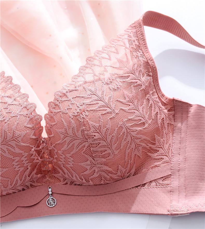 Latex Lingerie Wireless Breathable Lift Bra for Small Breasts, Adjustable Thin Large Cup