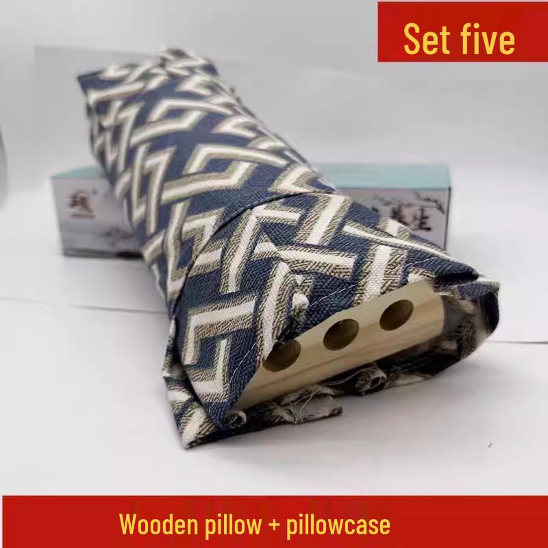Portable Wooden Moxibustion Pillow for Cervical & Lumbar Spine