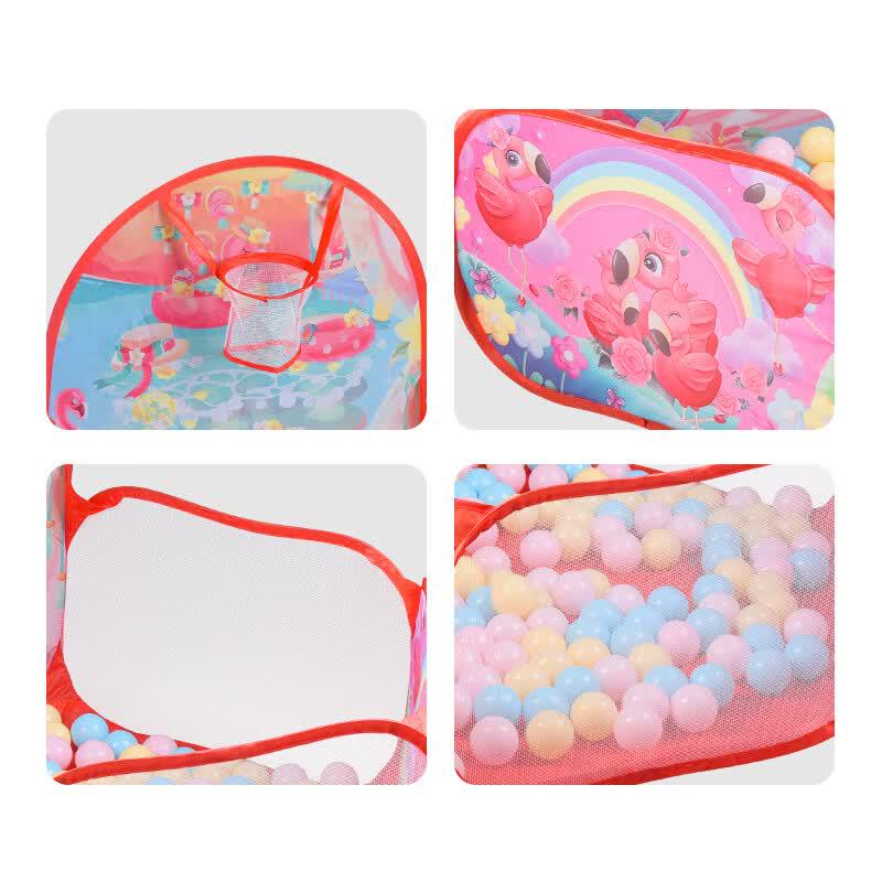 Kids Play Tent with Basketball Hoop and Ball Pit
