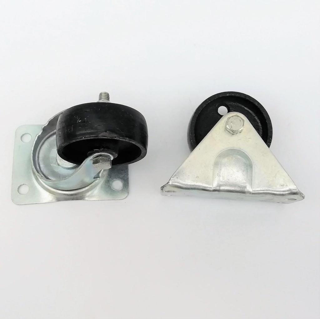 All-Iron Low Center of Gravity Light-Duty Swivel and Fixed Caster Wheel