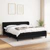 Exclusive House - Bed Slat Base with Mattress Black 160x200 Cm Fabric