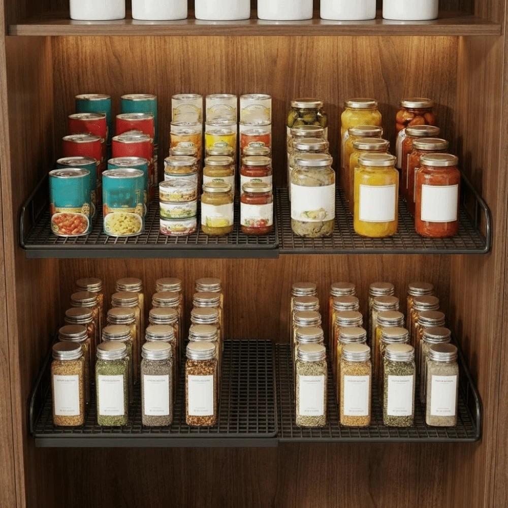 Adjustable Expandable Cabinet Sorting Board No-Drill Telescopic Closet Shelf Pantry