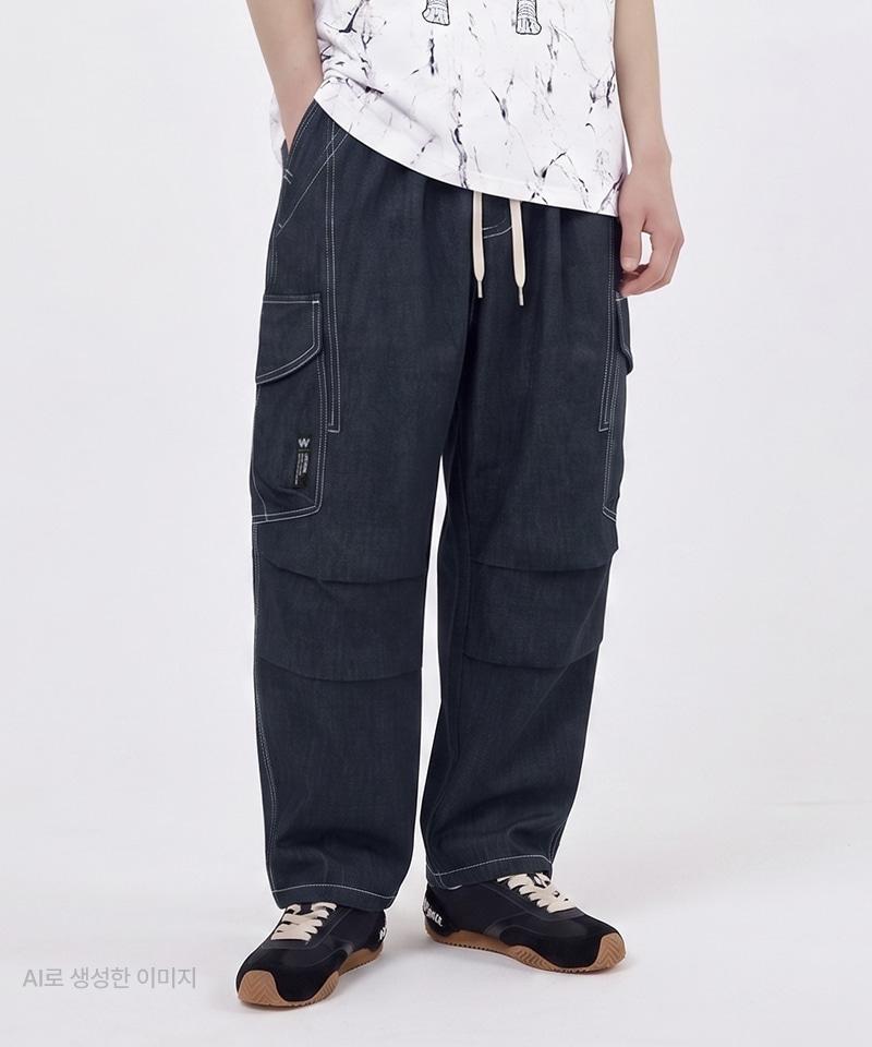 LIFEWORK L4 Balloon Jersey Denim Cargo Pants