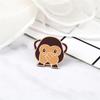 Personalized Animal Brooch Cartoon Lovely Shy Monkey Enamel Pins Cute Funny Badges Jewelry Gifts Backpack Lapel Pin Dropshipping