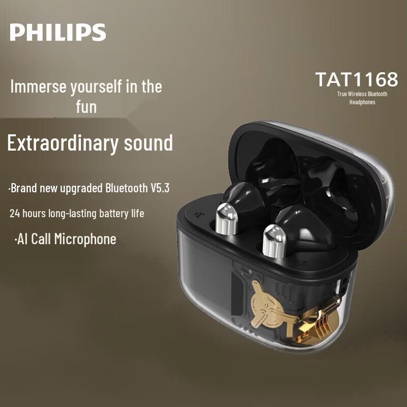 

Philips TAT1168 Semi-In-Ear True Wireless Bluetooth Earbuds
