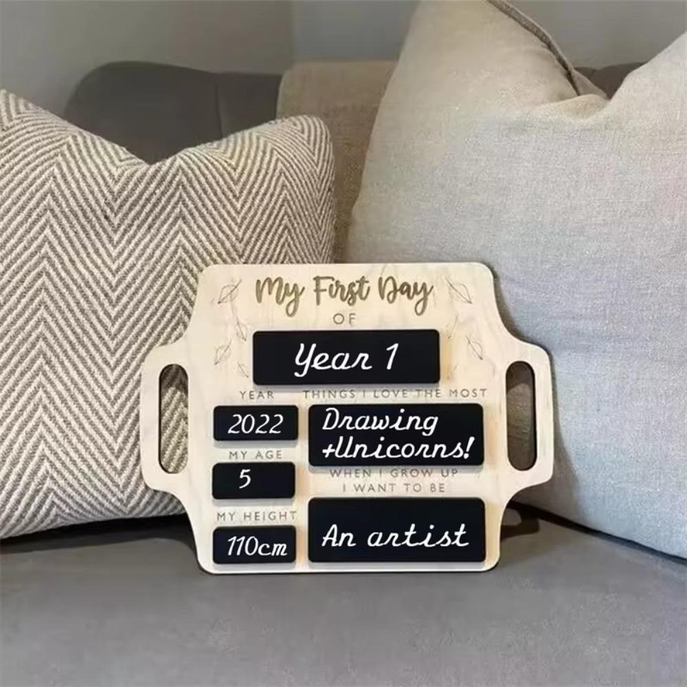 

Reusable First Day of School Sign Portable School Blackboard Sign Durable Message Signs For Kids 29cm