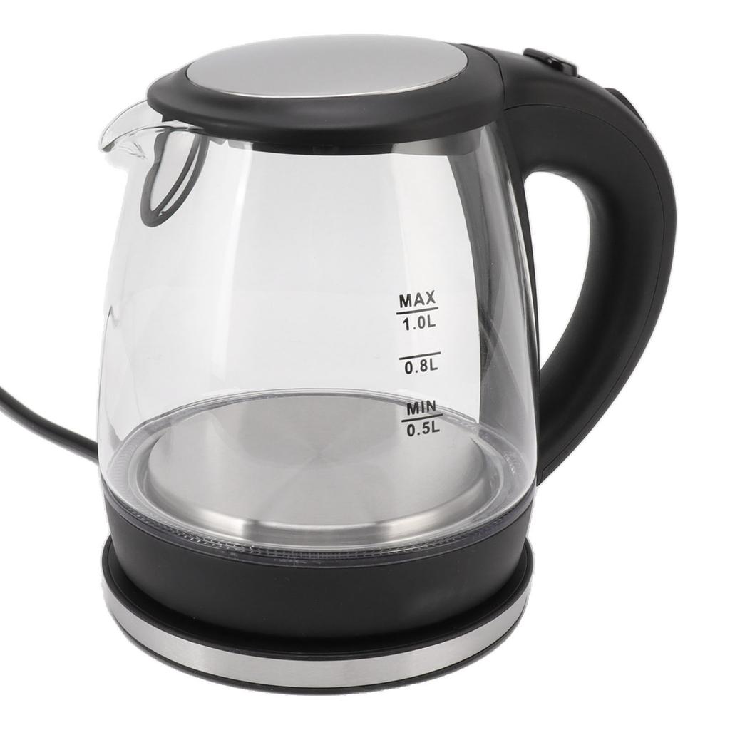 Electric Glass Kettle 2000W High Power 1L Large Capacity Automatic Power Off Blue Light Water Kettle