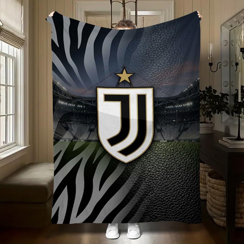 Juventus Football Club Crest Blanket Blanket Home Decor Bedroom Office Rest Blanket Machine Washable