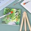 6Set Mini Canvases White Stretched Blank Sandpieces for Painting Art Supplies Package