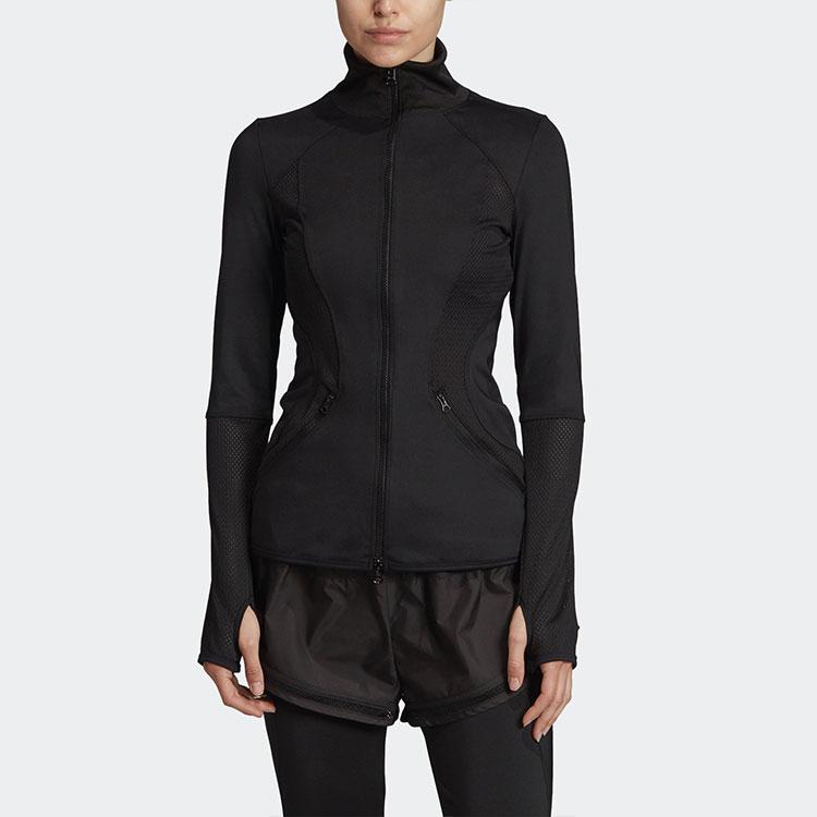 Adidas X Stella McCartney Essentials Zip Collar Sports Quick-Dry Jacket Women Jackets Black EA2219