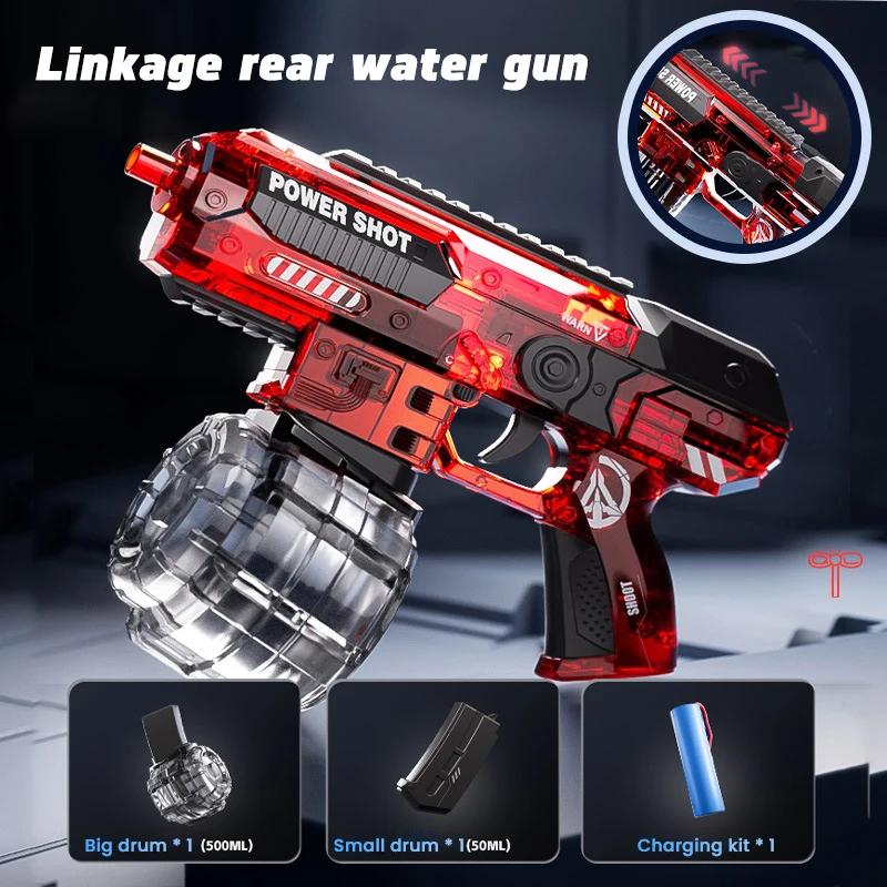 Fully Automatic Electric Water Gun High Pressure Fully Automatic Watergun Toy for Kids Summer Outdoor Pool Fight Game Toys Gift