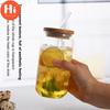 Hi Durable Tea Juice Milk Glass Cup Can Shape Coffee Mug Wine Glass Drink Cup With Straw High Borosilicate Glass Drinkware