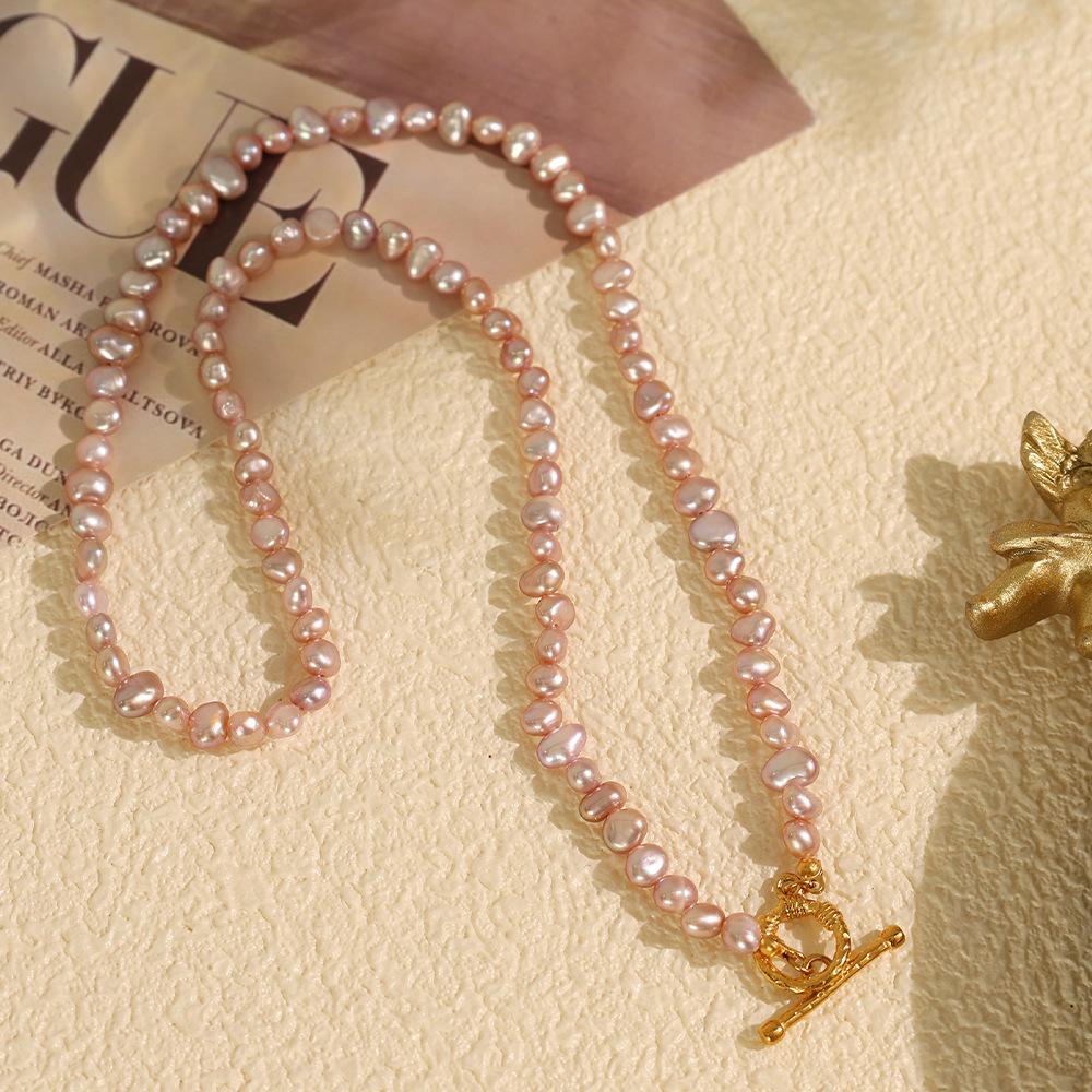 Natural freshwater pearl necklace simple clavicle freshwater pearl necklace fresh and sweet versatile