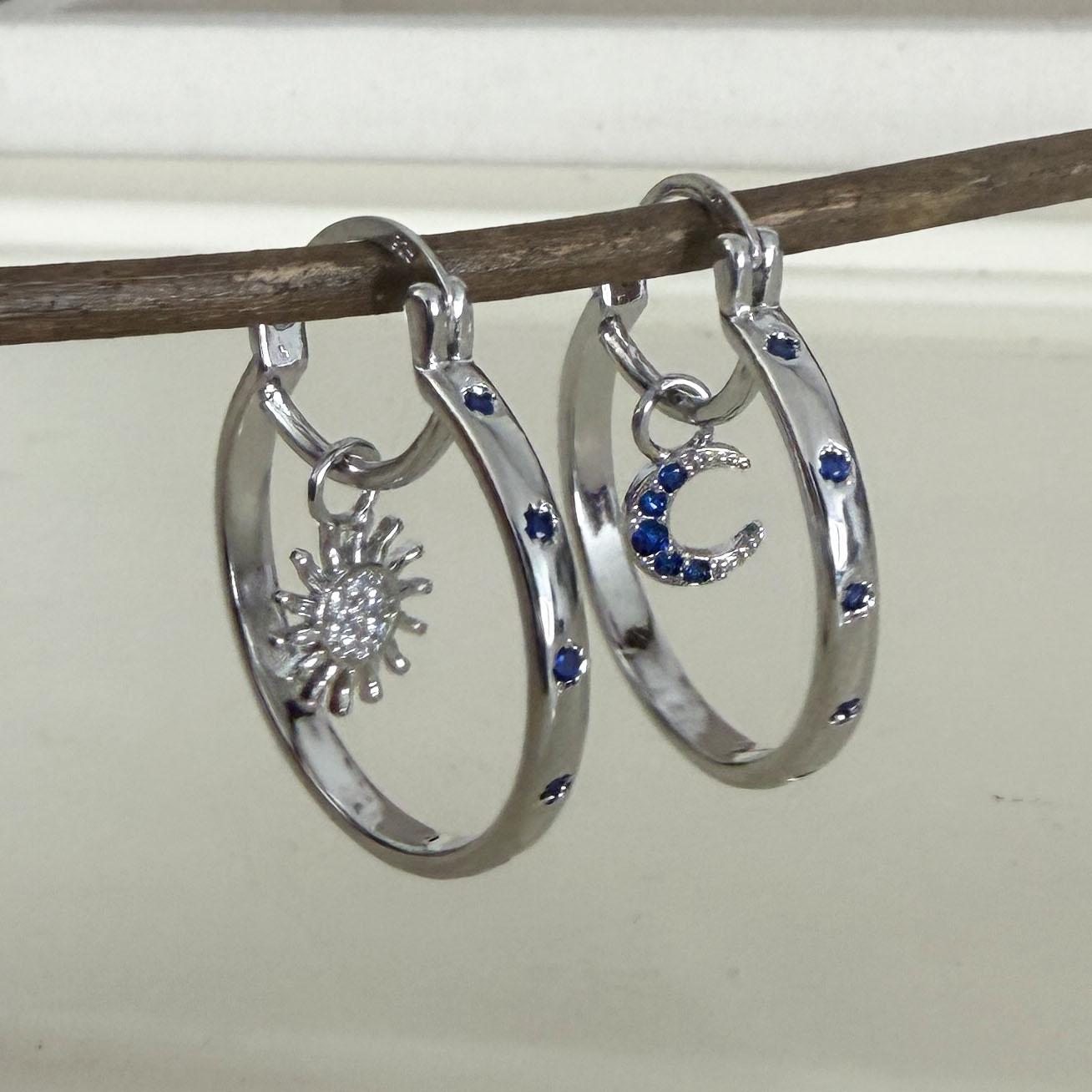 

925 Sterling Silver Vintage Earrings For Women Trendy Simple Star Moon Earring Jewelry Prevent Allergy Party Accessories Gift