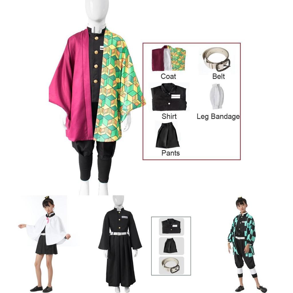 Breathable And Eye-catching Demon Slayer Kimetsu No Yaiba Nezuko Kids Cosplay Costume Perfect For Halloween And Fancy Dress Parties